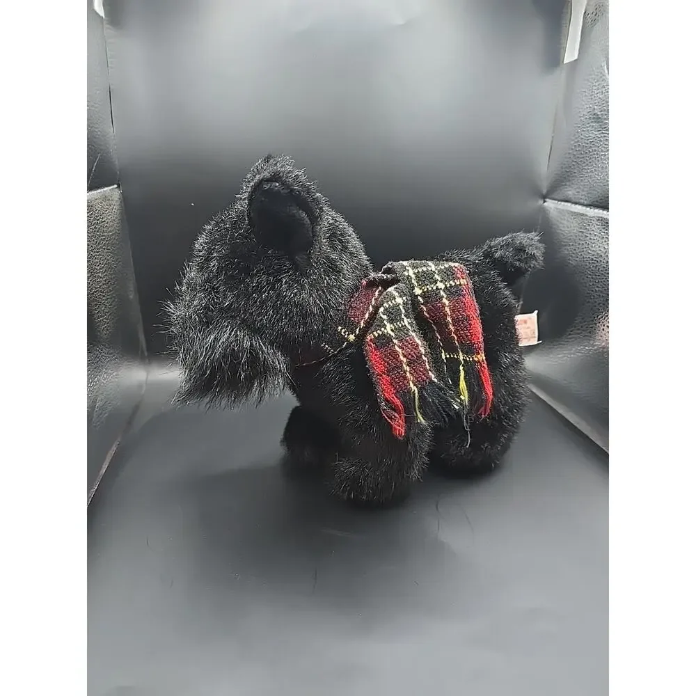Russ Berrie SHADOW Black Plush Scottish Terrier Scottie Dog 12